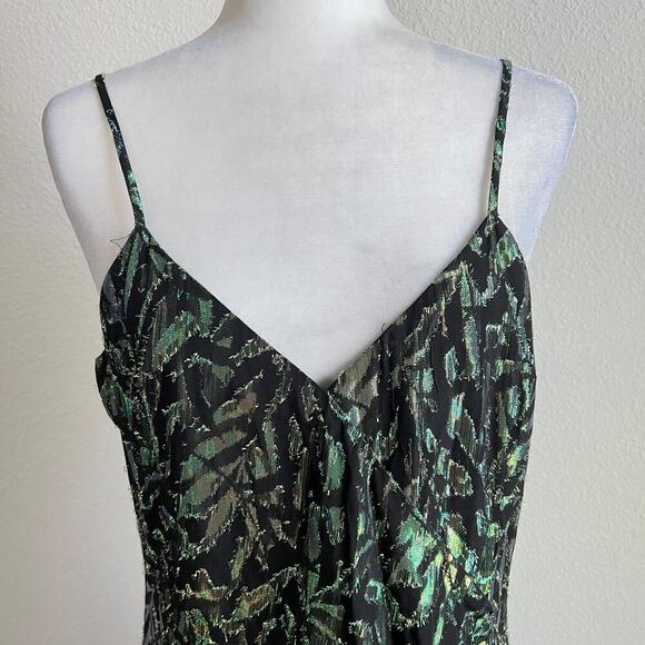 House of Harlow 1960 X Revolve Alvaro Metallic Wrap Dress Women's L Party - Picture 3 of 9